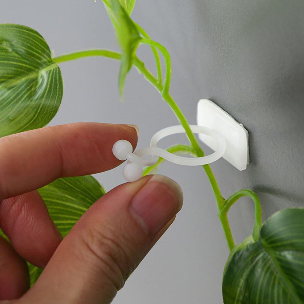 Vine Climbing Plastic - 100Pcs Green Plant Fixing Clips Self-Adhesive