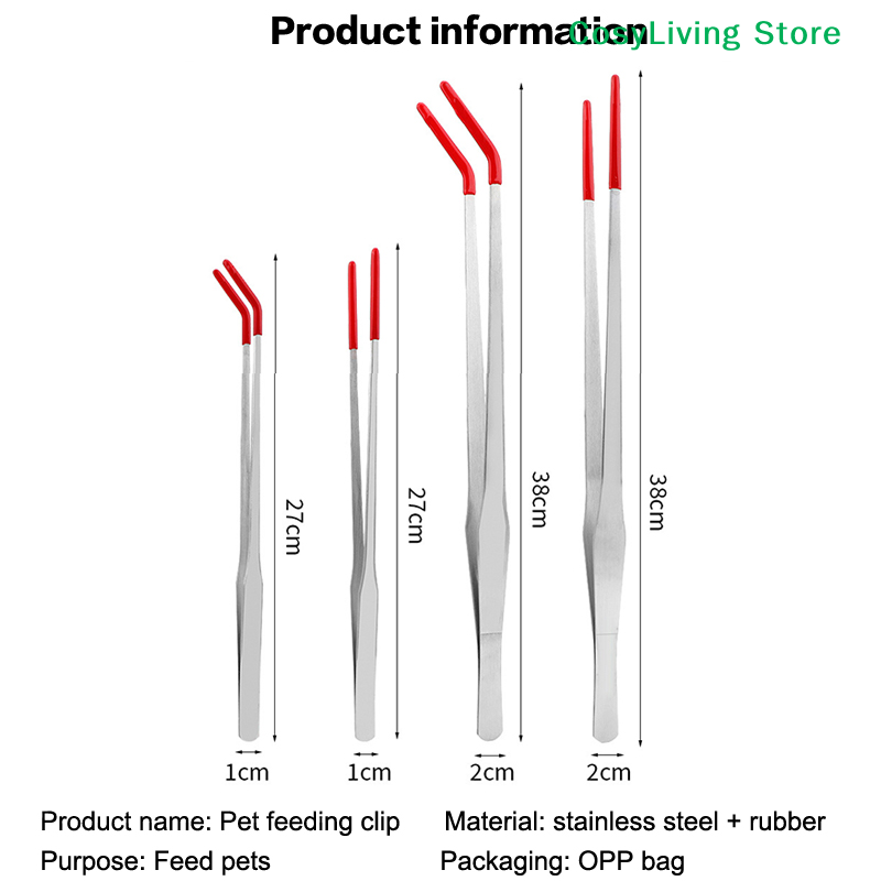 Reptile Feeding Tongs With Rub - Feeding Tong Stainless recensie en prijs