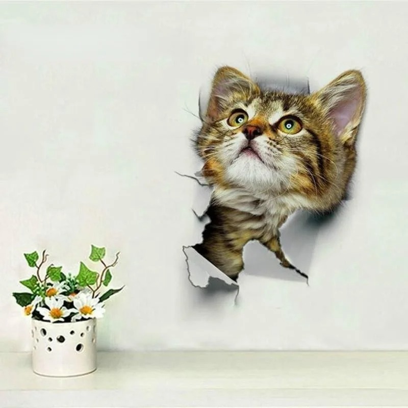 3pcs 3D Cute Cat Self-adhesive - Pvc Panel Background recensie en prijs