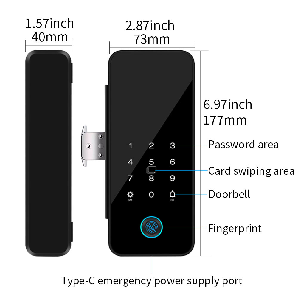 B16 Tuya APP Bluetooth Glass D - Glass Door Hinge recensie en prijs