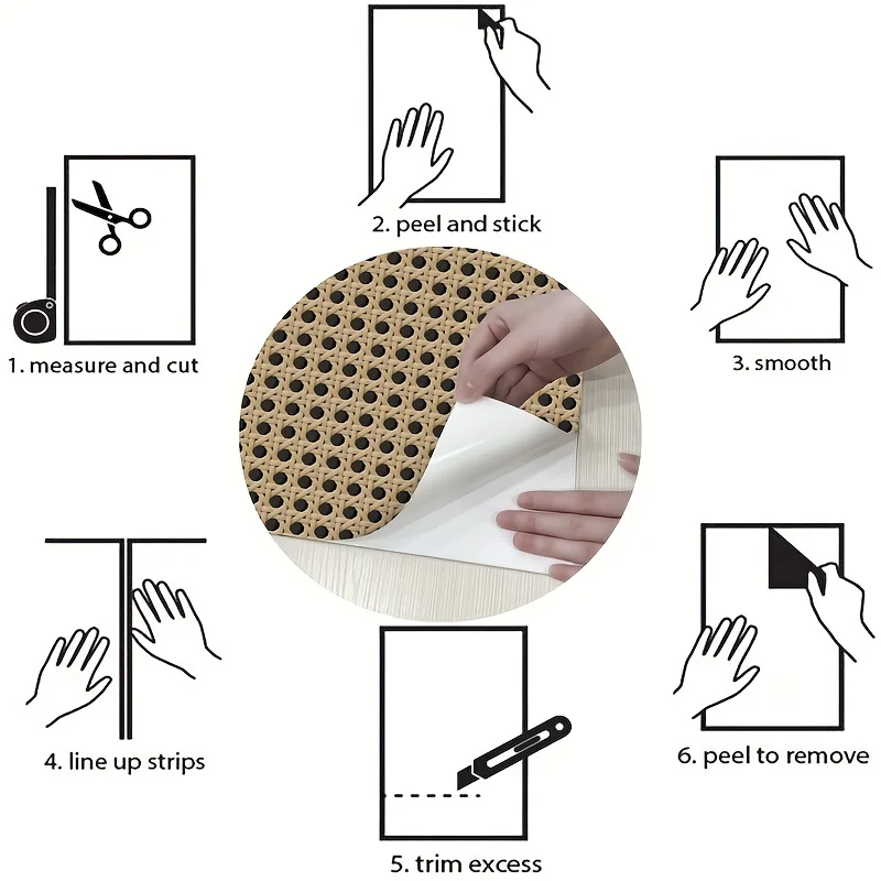45cm Retro Rattan Pattern Self - Pvc Panel Background recensie en prijs