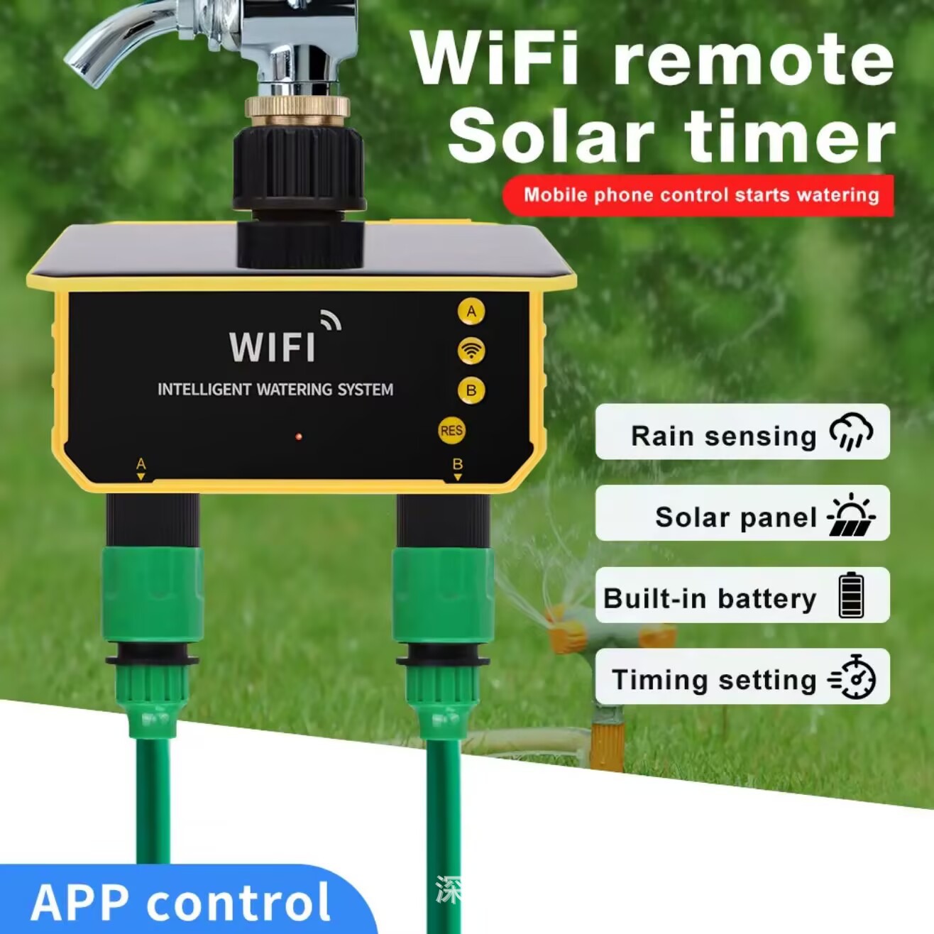 Tuya WiFi Solar Water Valve Ir - Timer Dual Outlet recensie en prijs