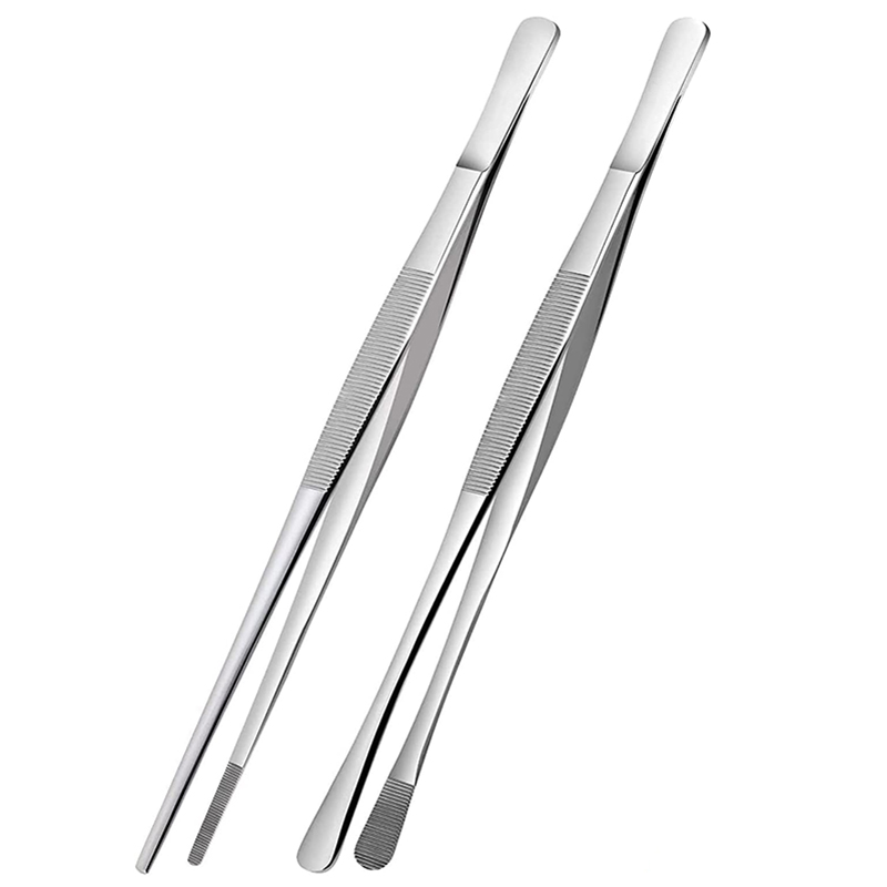 2Pcs 12-Inch Kitchen Cooking T - Feeding Tong Stainless recensie en prijs