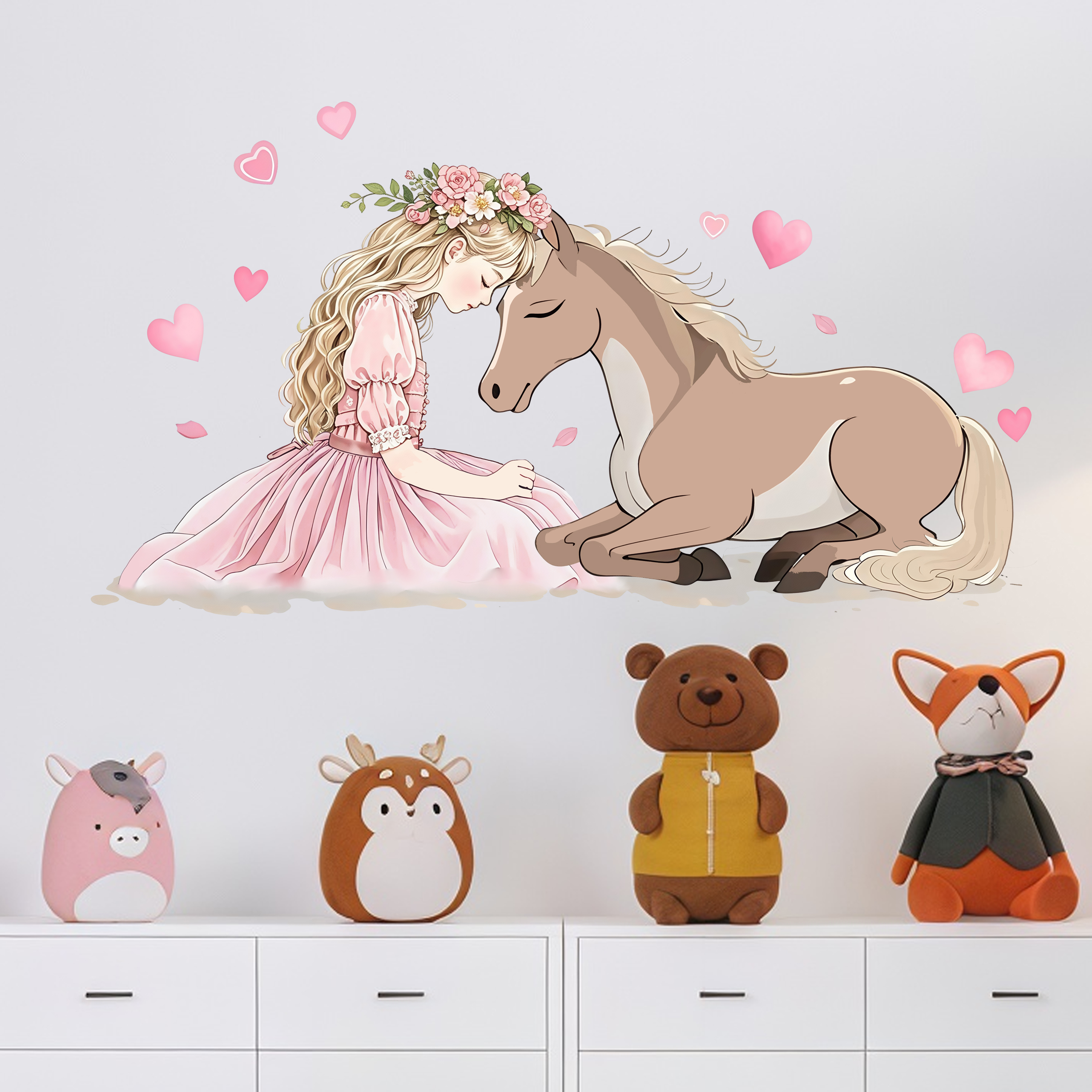 Romantic Horse Wall Stickers S - Pvc Panel Background recensie en prijs