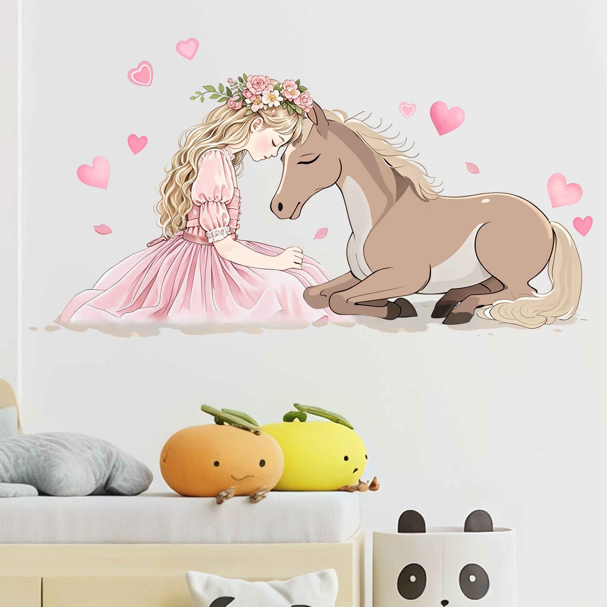 Romantic Horse Wall Stickers S - Pvc Panel Background recensie en prijs