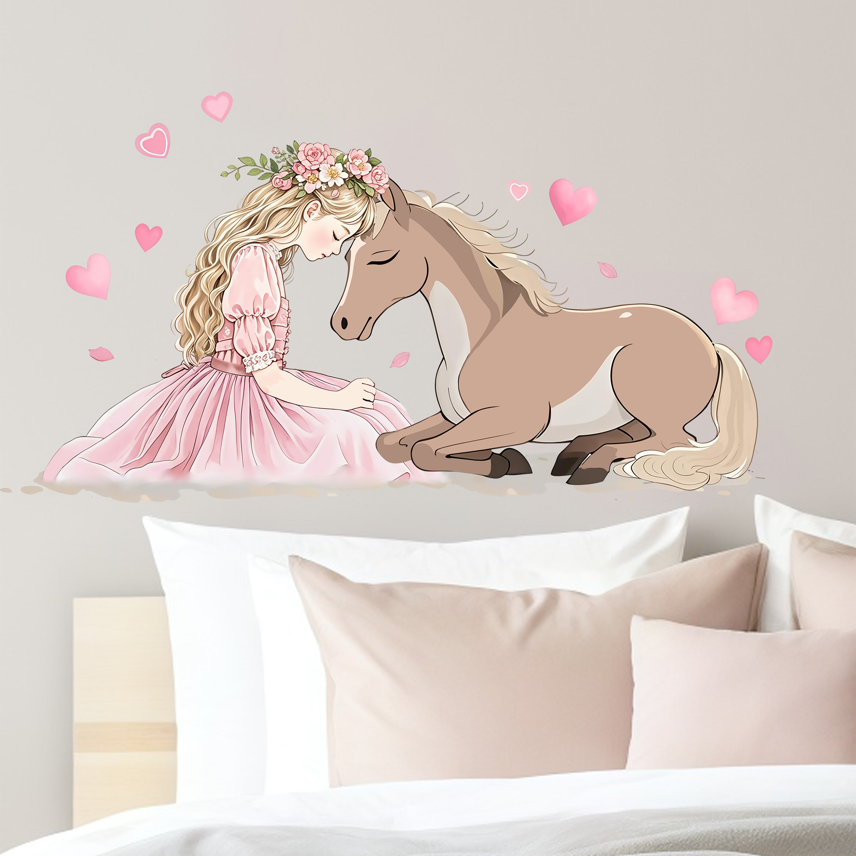 Romantic Horse Wall Stickers S - Pvc Panel Background recensie en prijs