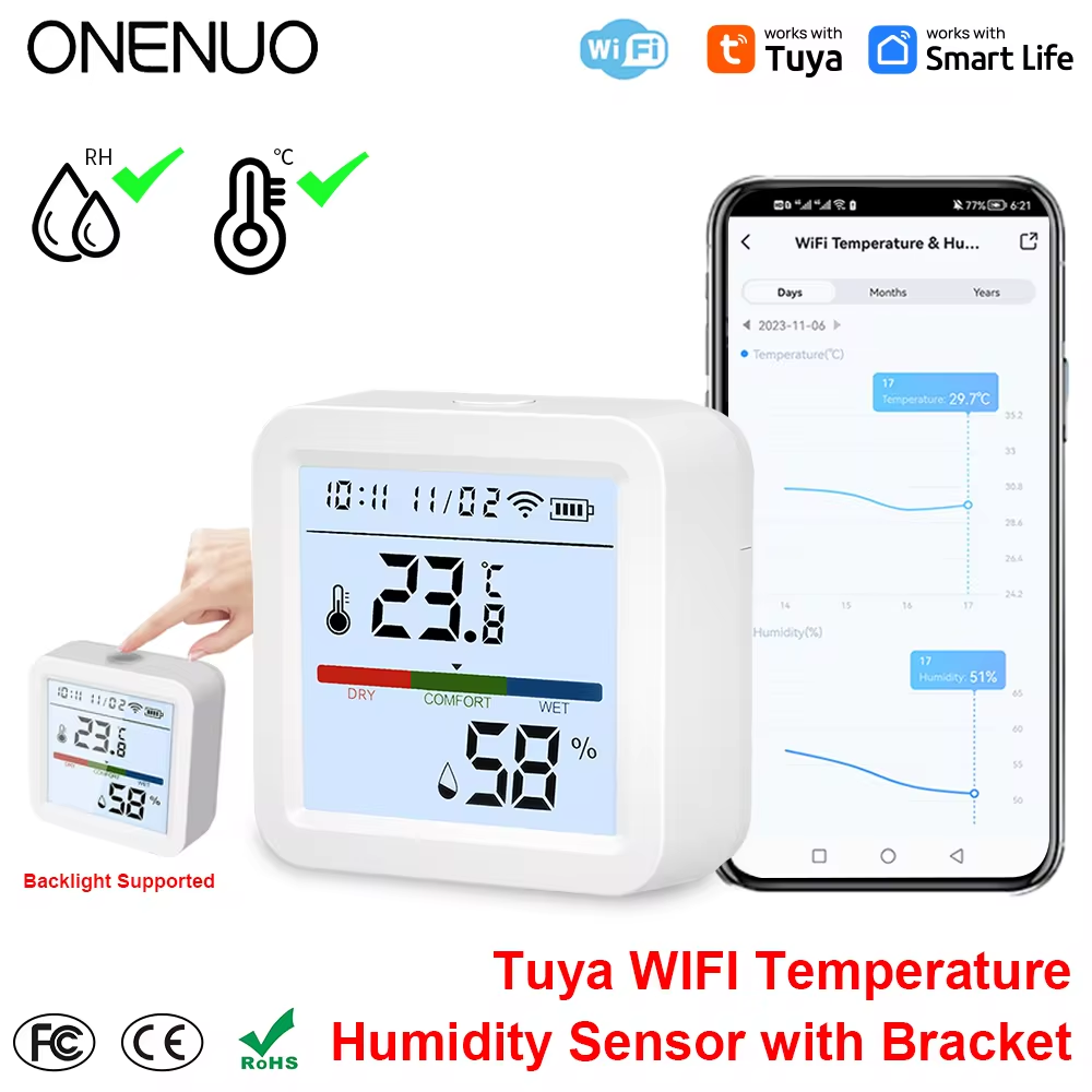 ONENUO Tuya WIFI Temperature H - Digital Hygrometer Probe recensie en prijs