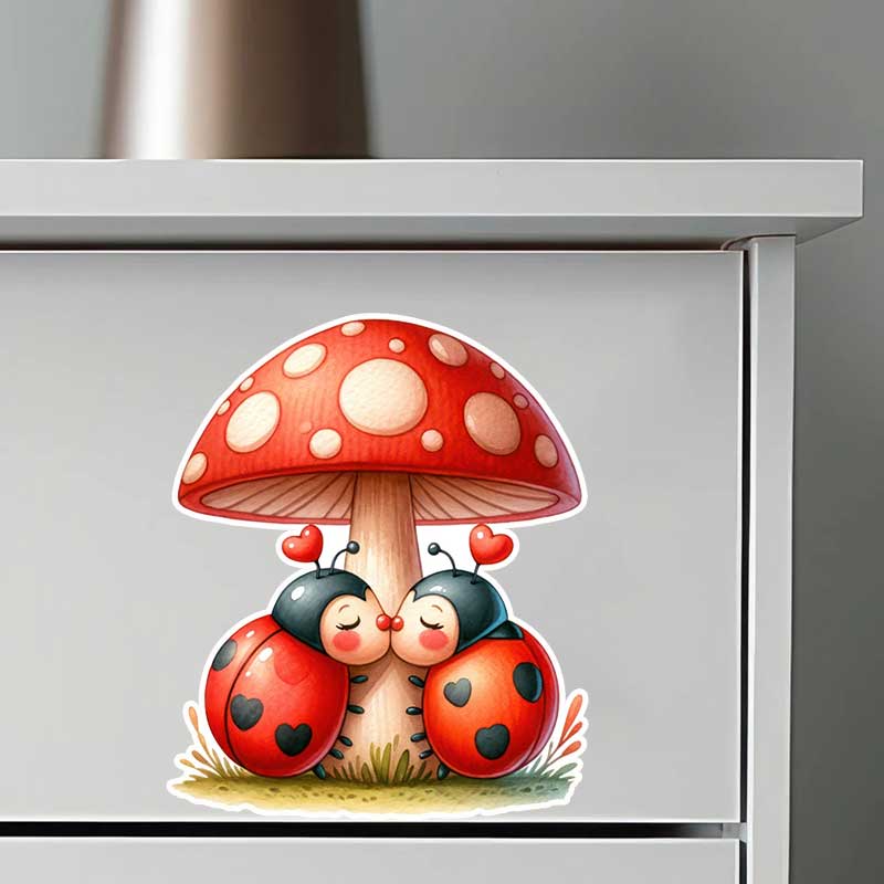 Cute Ladybug Wall Stickers Liv - Pvc Panel Background recensie en prijs