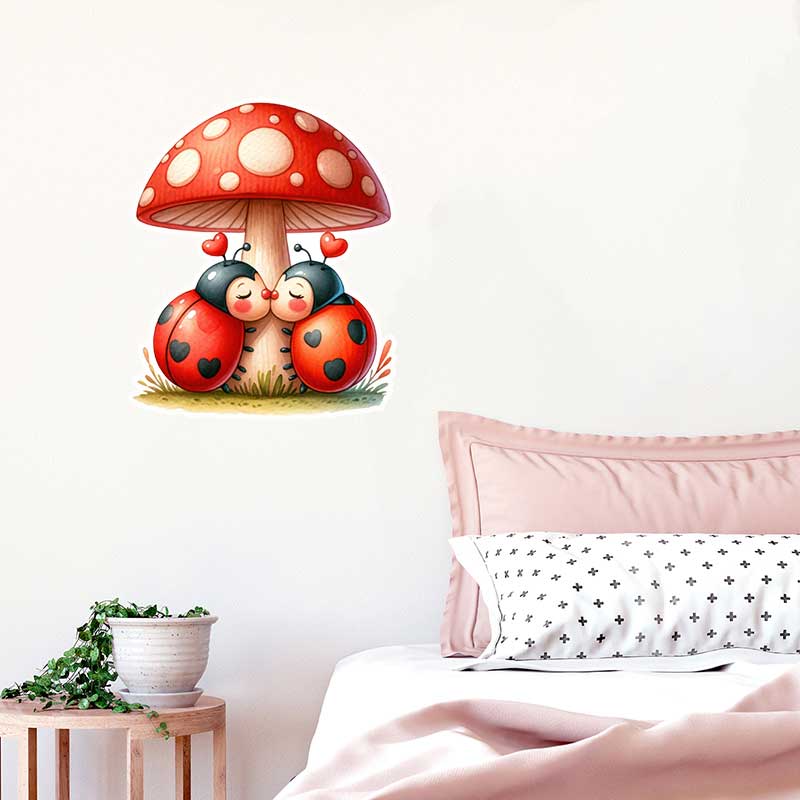 Cute Ladybug Wall Stickers Liv - Pvc Panel Background recensie en prijs