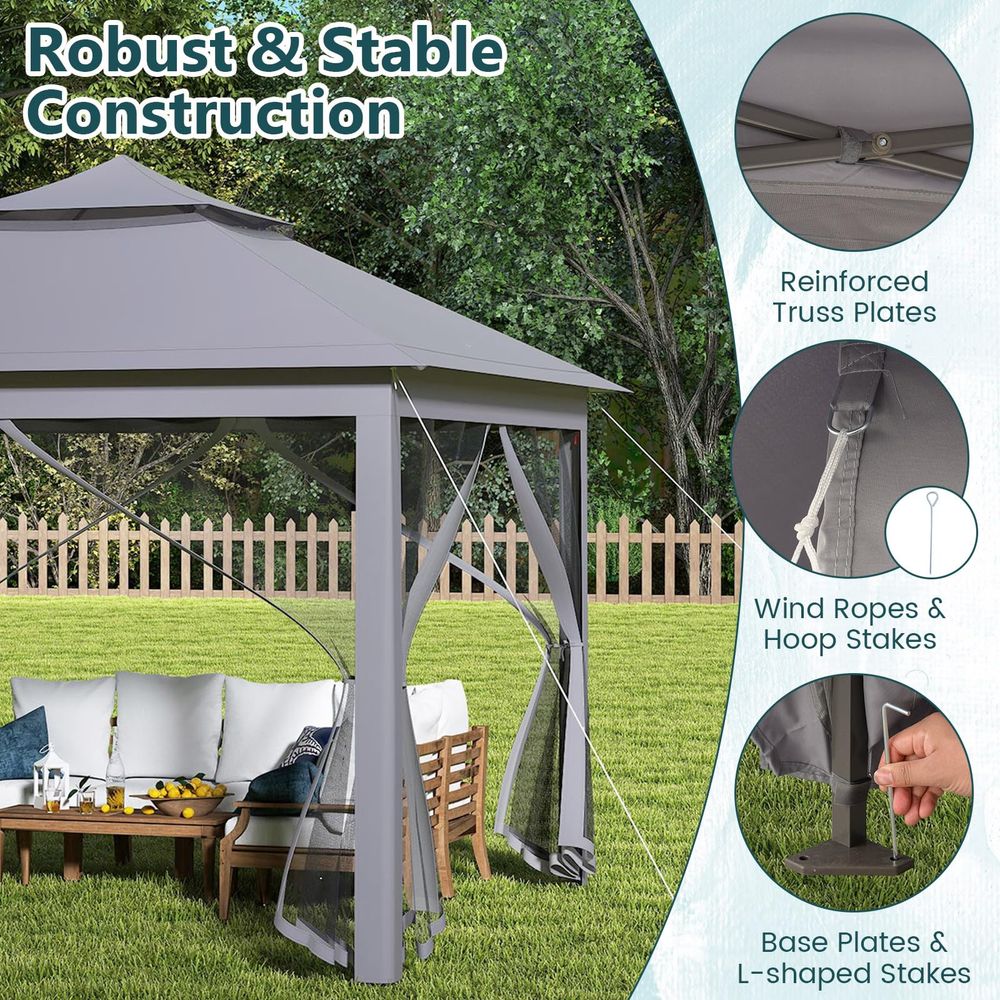 ft 11 ft Pop up Gazebo, Portab - Screen Top Mesh recensie en prijs