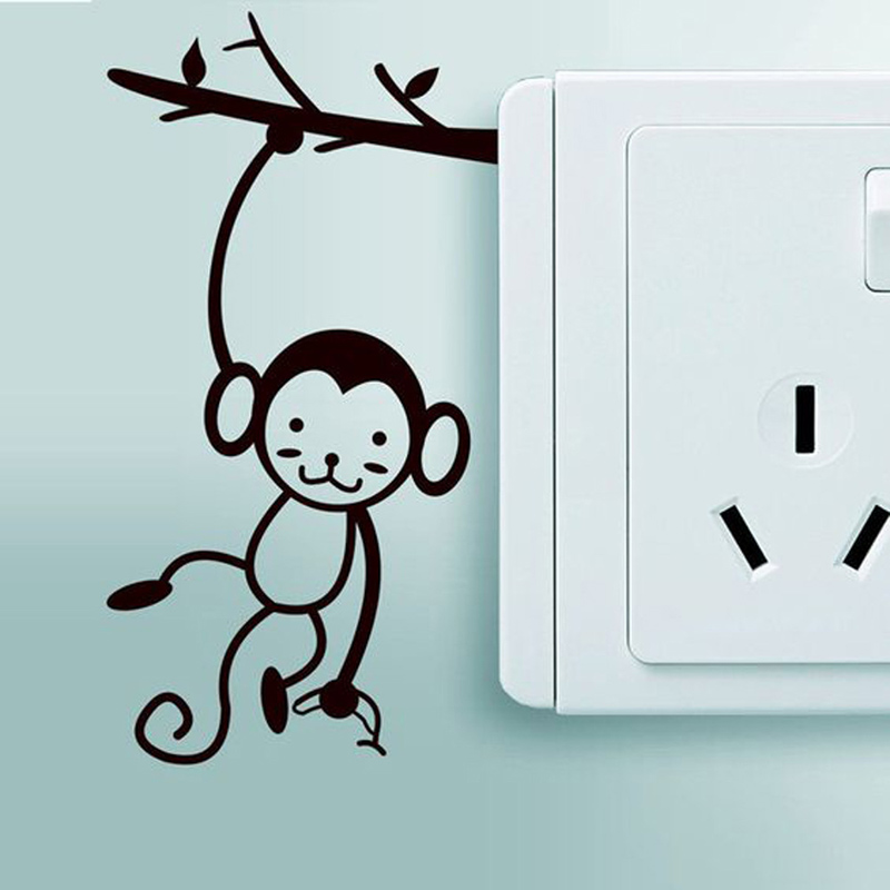 Black Cute Monkey Hanging Tree - Pvc Panel Background recensie en prijs