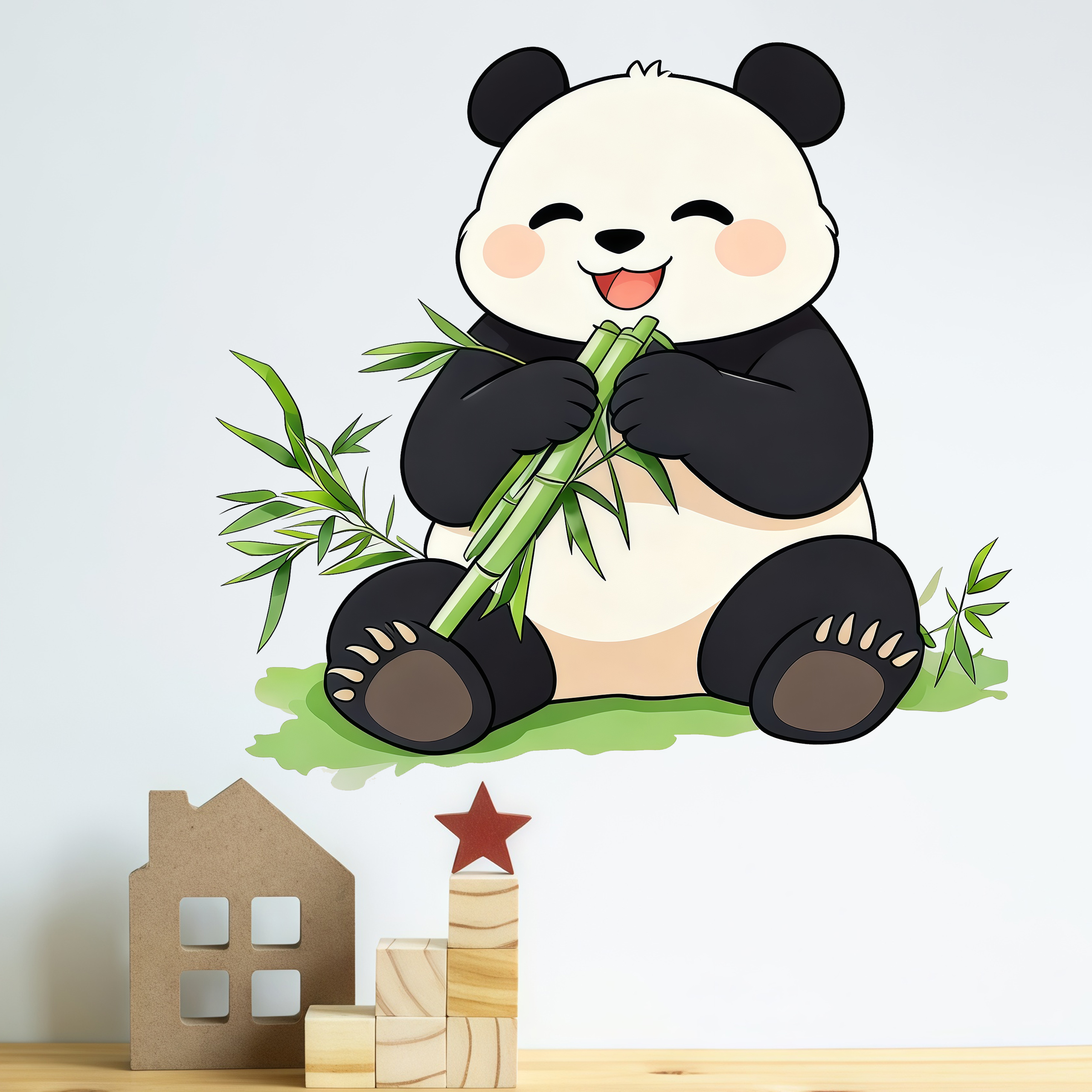 Bamboo And Panda Wall Decals S - Pvc Panel Background recensie en prijs