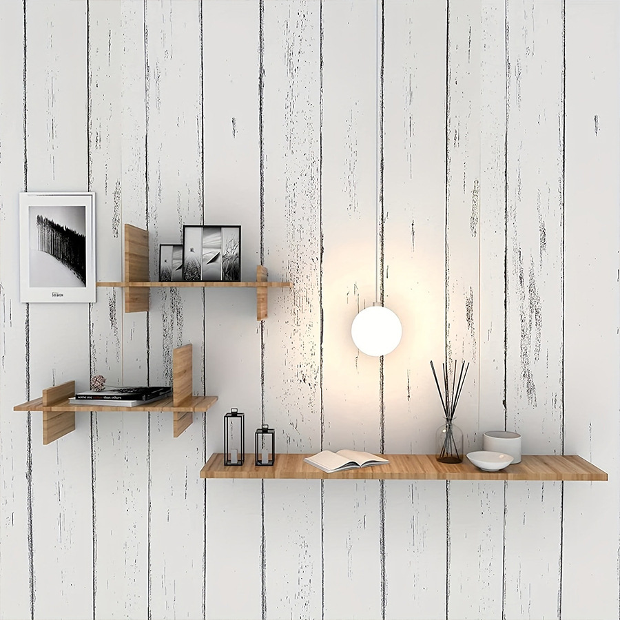 Retro Style White Wood Grain M - Pvc Panel Background recensie en prijs