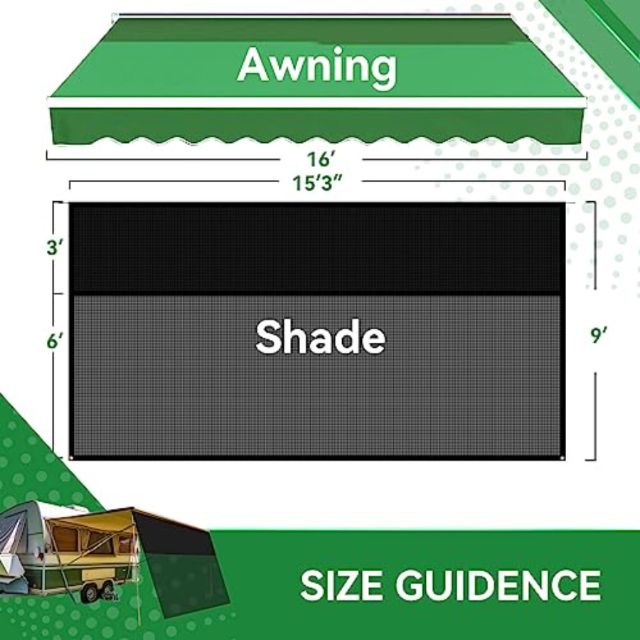 RV Awning Shade Screen 9' x 15 - Screen Top Mesh recensie en prijs