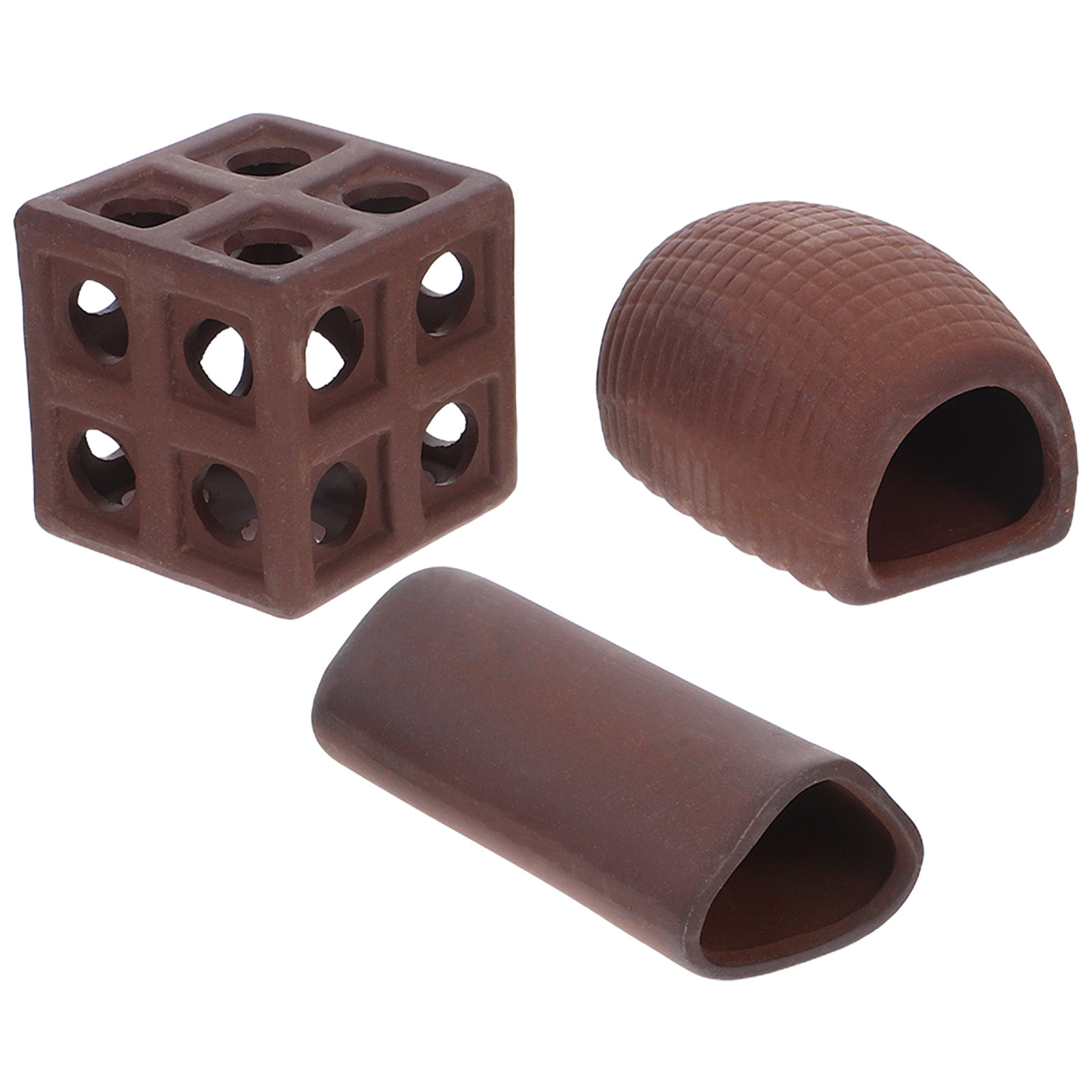 3Pcs Aquarium Decorative Rocke - Hide Cave Ceramic recensie en prijs